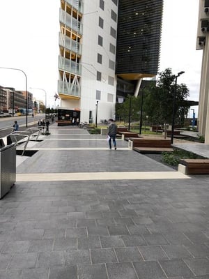 UniSA Health and Innovation - outdoor terrazzo tiles